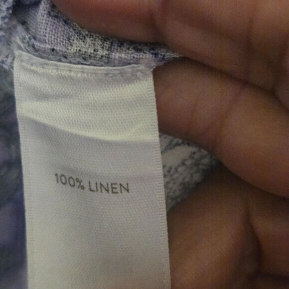 J. Jill Love Linen NWT Linen Border Printed Popover Lilac Paisley Size M - Picture 11 of 11